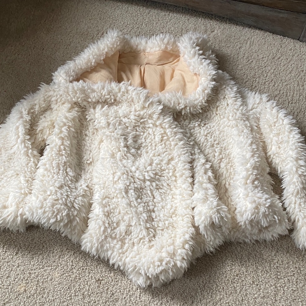 Women's White Faux Fur Jacket - Picture 2 of 5